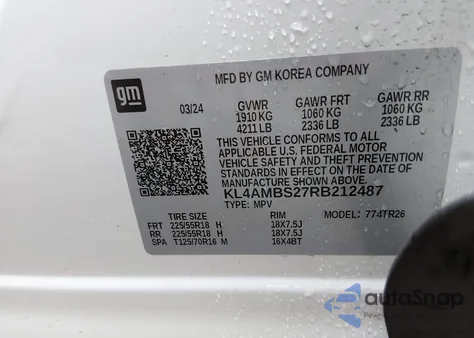 2024 Buick Encore Gx Preferred Fwd from USA, damaged, VIN KL4AMBS27RB212487